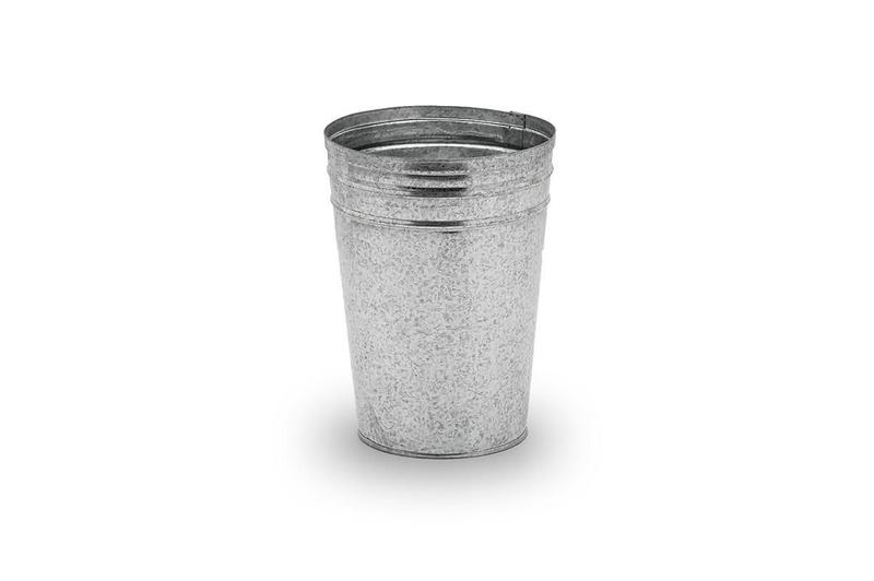 Imagem de Vaso Cachepô Cone Rústico Metal Galvanizado 21 X 15 Cm