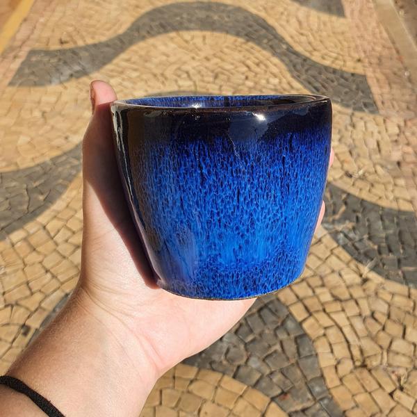 Imagem de Vaso Cachepot de Cerâmica Pequeno 10x9 Colorido p/ Decoração