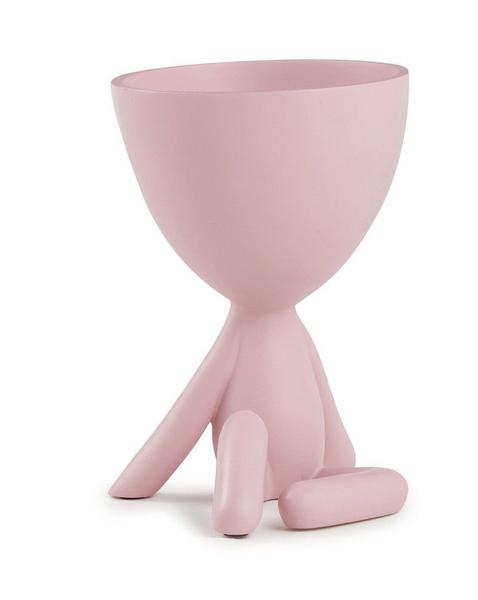 Imagem de Vaso Cachepot Rosa Bob Sentado Perna Cruzada 14x10cm 12409 Mart