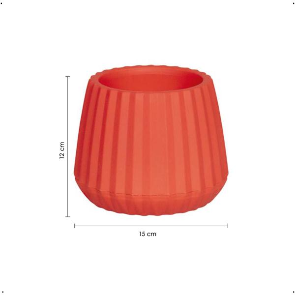 Imagem de Vaso Cachepot Wave 15cm Antidengue decoração Preto 