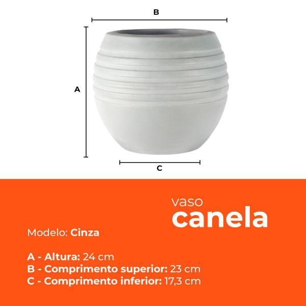 Imagem de Vaso Canela Cinza 24 Terrano