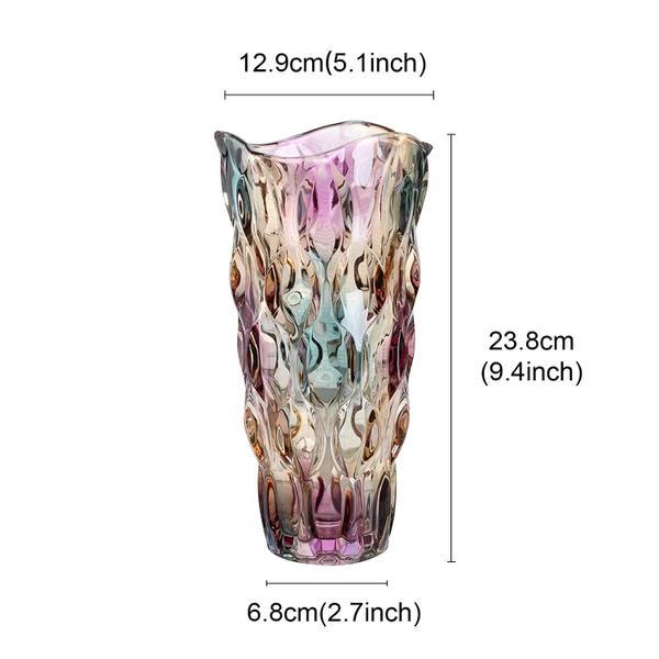 Imagem de Vaso CEMABT de vidro para flores 1,5 kg, cristal colorido, 24 cm