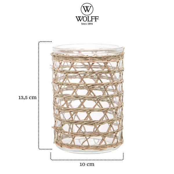 Imagem de Vaso Cilíndrico Para Decoração De Mesas Com Flores Plantas Velas 10cm 