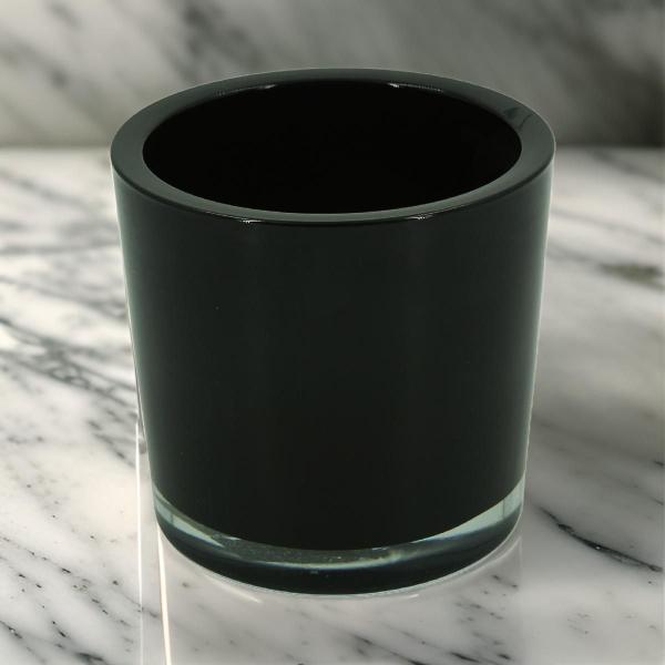 Imagem de Vaso cilindrico preto vidro polones 12cm