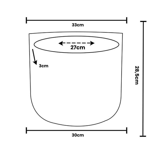 Imagem de Vaso Cilindro para Plantas de Polietileno 33cm Redondo