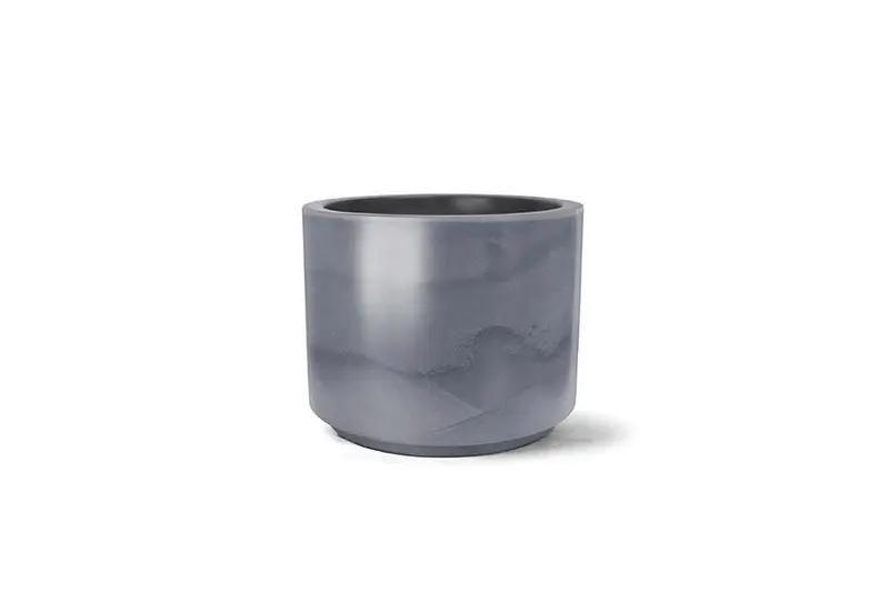 Imagem de Vaso classic cilindrico baixo 32 cimento marmorizado