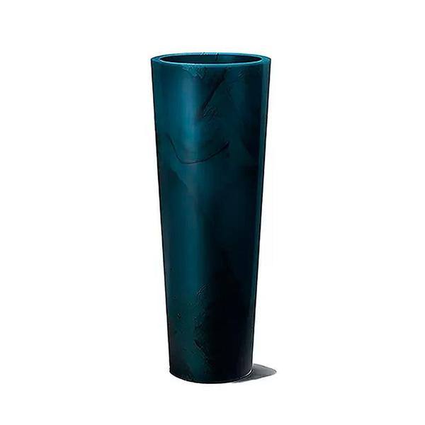 Imagem de Vaso classic cone verde 70 centímetros + prato 07 preto redondo nutriplan