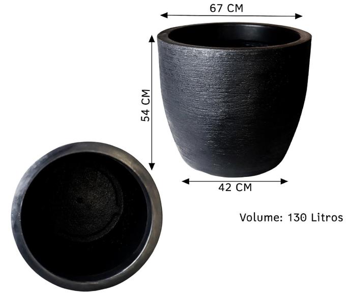 Imagem de Vaso cone decoração e jardim tamanho grande para coqueiros e frutiferas 54x67