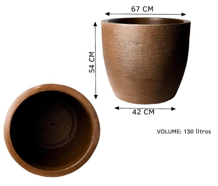 Imagem de Vaso cone decoração e jardim tamanho grande para coqueiros e frutiferas 54x67