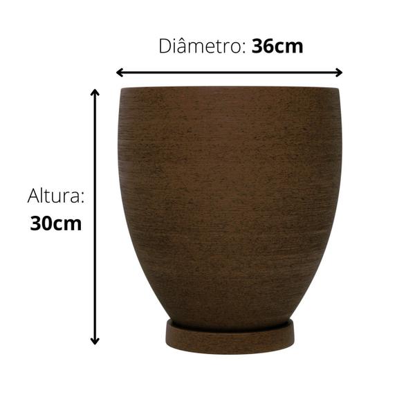 Imagem de Vaso Cônico 30x36cm Polietileno sem Prato Fibrarte