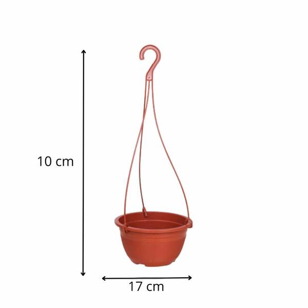 Imagem de Vaso Cuia 17 para jardim 1250ml decoração com Alça Plantas