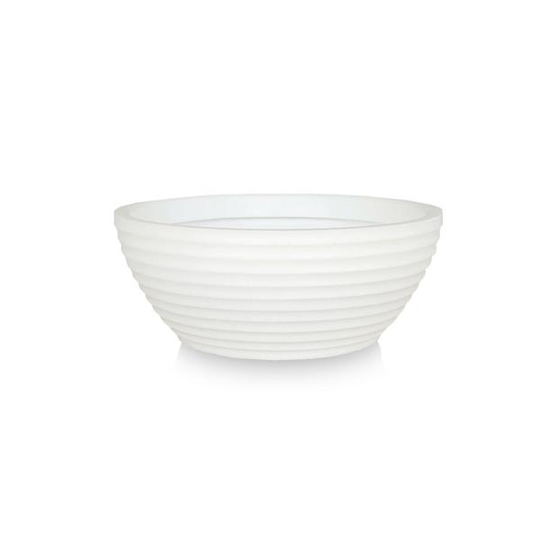 Imagem de Vaso D Planta Bacia Cuia Polietileno Decorativo 30X12 Branco