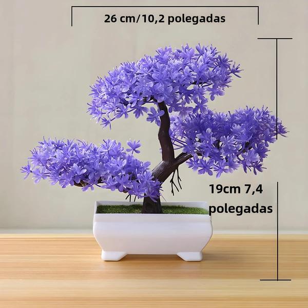 Imagem de Vaso de Bonsai Artificial - Decoração Interna e Externa