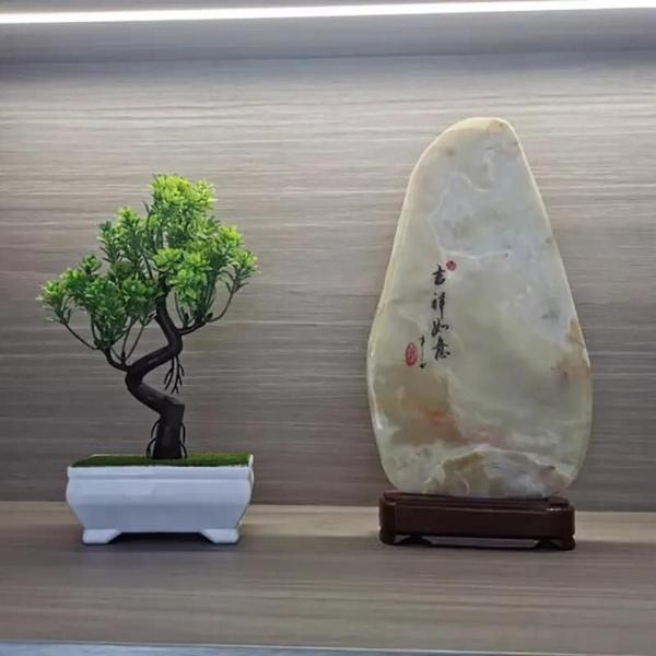 Imagem de Vaso de Bonsai de Plástico - Planta Artificial para Decoração de Mesa