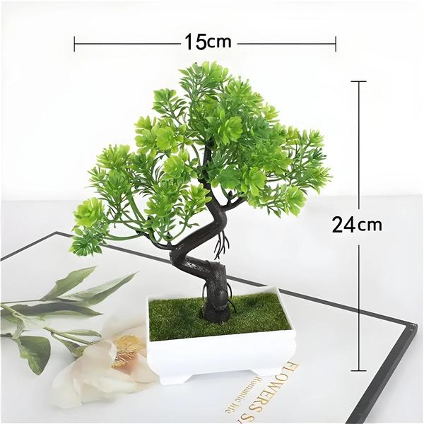 Imagem de Vaso de Bonsai de Plástico - Planta Artificial para Decoração de Mesa