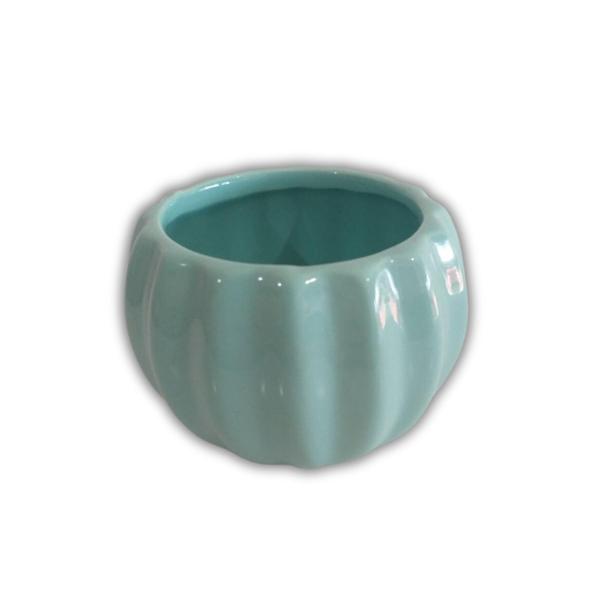 Imagem de Vaso De Cerâmica Azul Tiffany - 6,6cm x 6cm