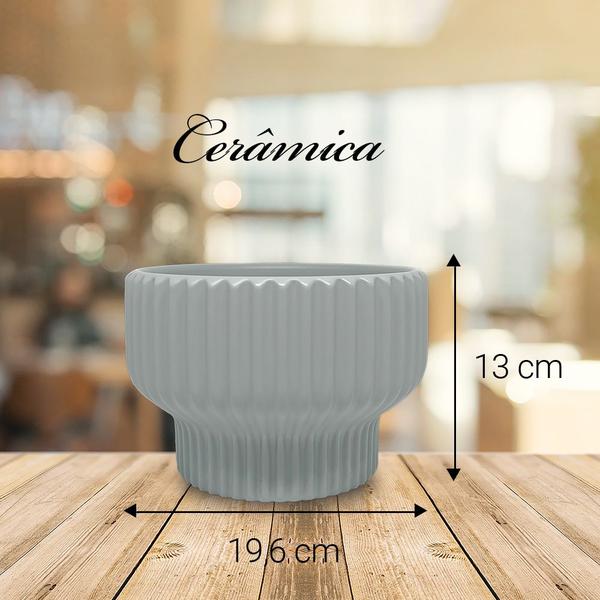 Imagem de Vaso de Cerâmica Cachepot Moder Stripes 19,6X13cm - Urban 