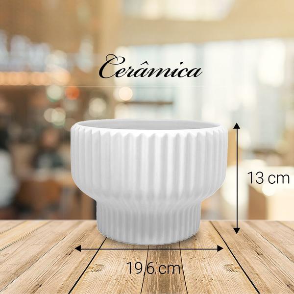 Imagem de Vaso de Cerâmica Cachepot Moder Stripes 19,6X13cm - Urban