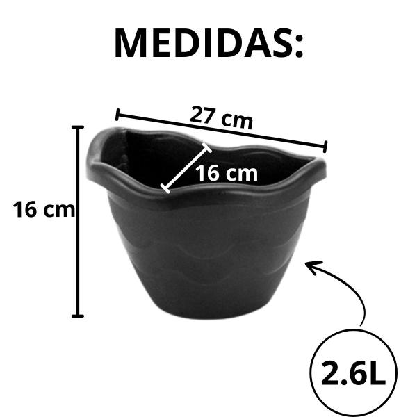 Imagem de Vaso De Parede G Kit Com 3 - Jardim Vertical Orquidea Vaso Meia Lua Horta Suculenta