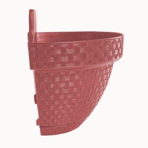 Imagem de Vaso de Parede Meia Lua Rattan 3 Litros Terracota