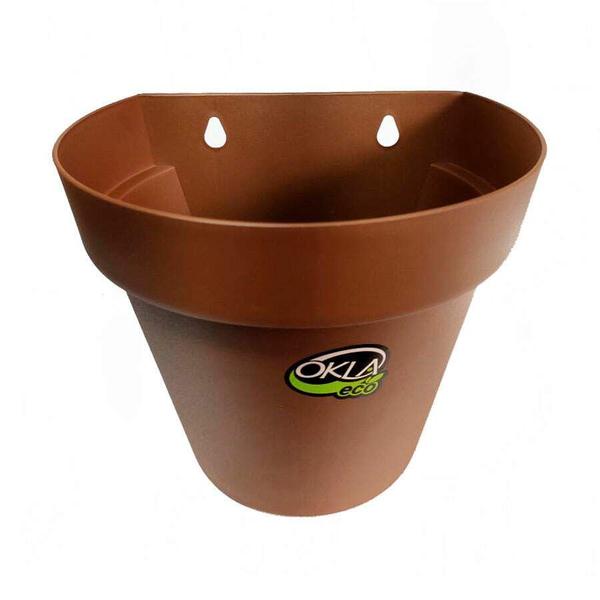 Imagem de Vaso de Parede Okla Bari Eco Tabaco para Jardim - Tamanho 2