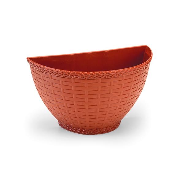 Imagem de Vaso De Parede Rattan G Kit Com 3 - Jardim Vertical Orquidea Samambaia Horta Cachepot Meia Lua