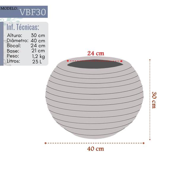 Imagem de Vaso De Planta Bola Polietileno B 30X40 Branco