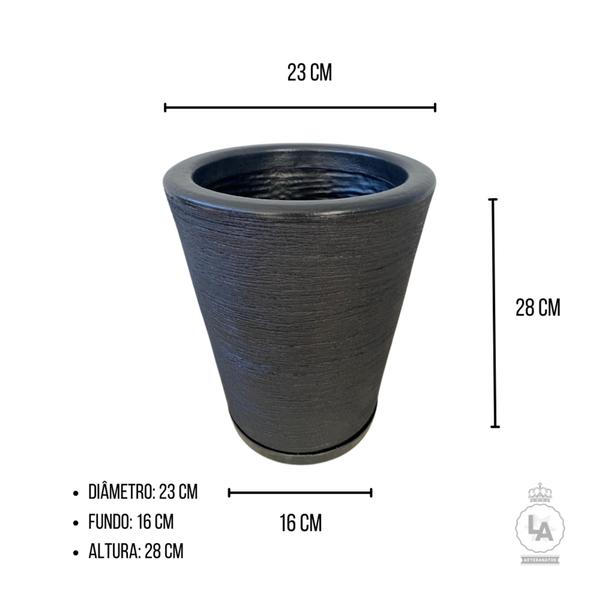 Imagem de Vaso De Planta Coluna Red Escovada N01 Com Prato