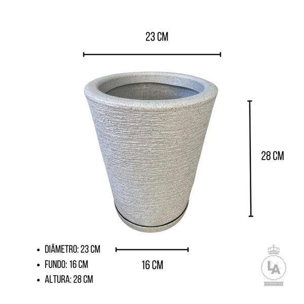 Imagem de Vaso De Planta Coluna Red Escovada N01 Com Prato