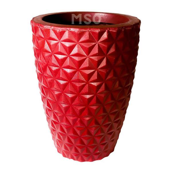 Imagem de Vaso de Planta Coluna Redondo modelo Diamante com Efeito 3D Decoração Casa e Jardim tamanho Grande 50 litros