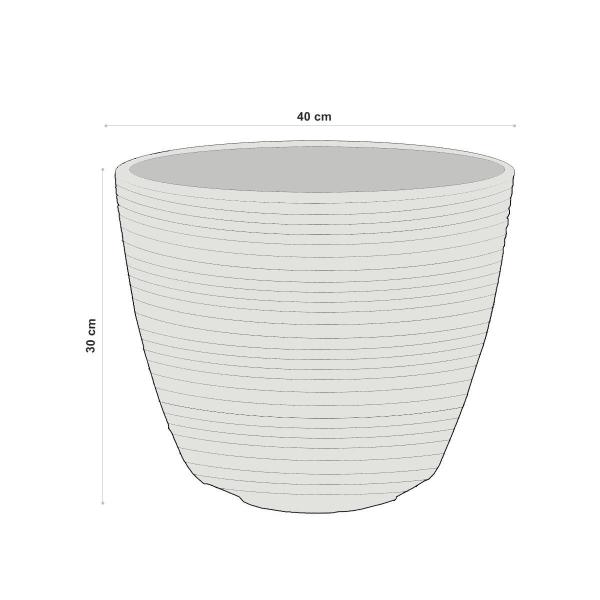 Imagem de Vaso De Planta Pilão Redondo Em Polietileno Decorativo 30X40