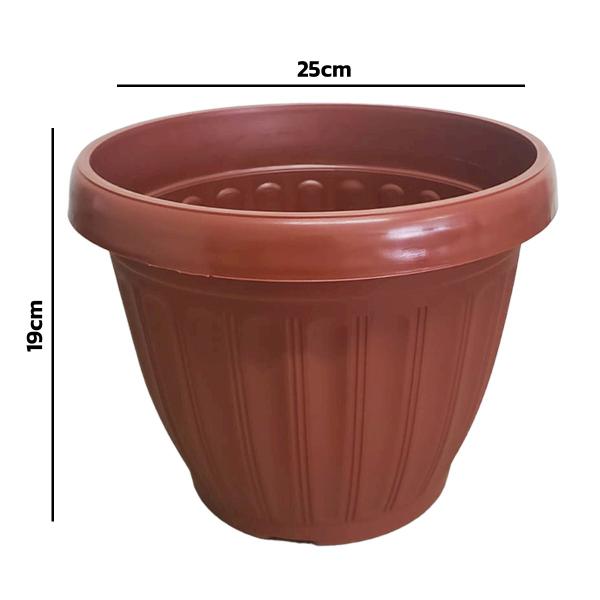 Imagem de Vaso De Plantas Flores Jardim Grego Redondo Médio 25x19cm