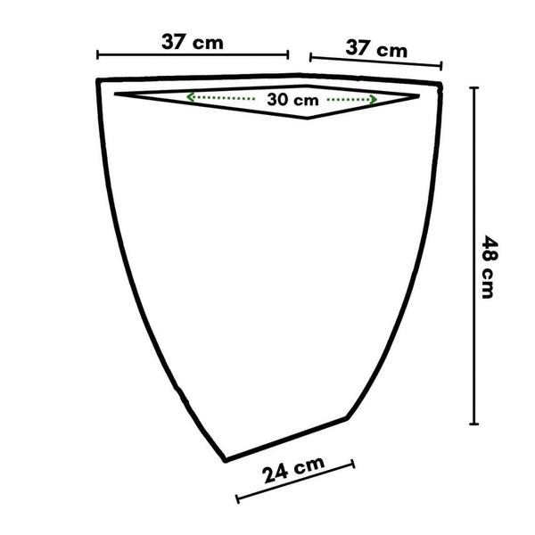 Imagem de Vaso De Plantas Quadrado Para Decoração Sala E Jardim 48x37