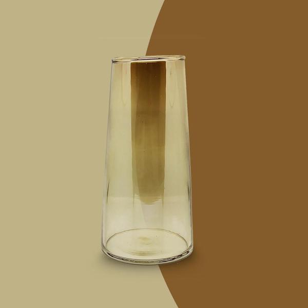 Imagem de Vaso de Vidro Mini Tube, Flat Gold 15x7cm - Urban 