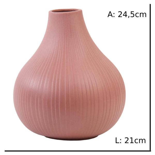 Imagem de Vaso decor ceramica terracota 24,5cmx21cm florarte