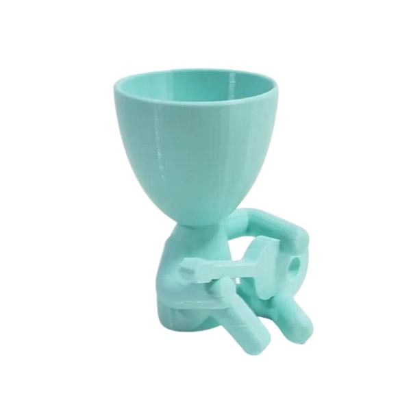 Vaso Decor Robert Violão Músico Plantas Suculentas Verde Água 13 cm - 3D Art Imagem de Vaso Decor Robert Violão Músico Plantas Suculentas Verde Água 13 cm