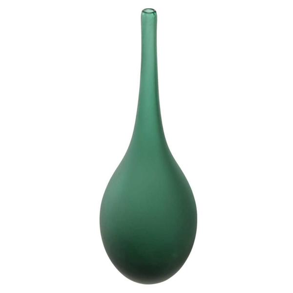 Imagem de Vaso decor vidro verde fosco 39cmx13cm florarte