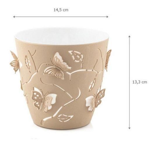 Imagem de Vaso Decorativo Cachepot Borboletas Em 3D - 4Uni