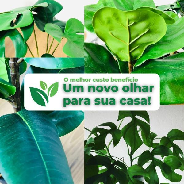 Imagem de Vaso Decorativo Com Mini Folhagem Artificial Arranjo Pronto