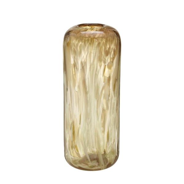 Imagem de Vaso decorativo em vidro dourado e transparente 37,5cm