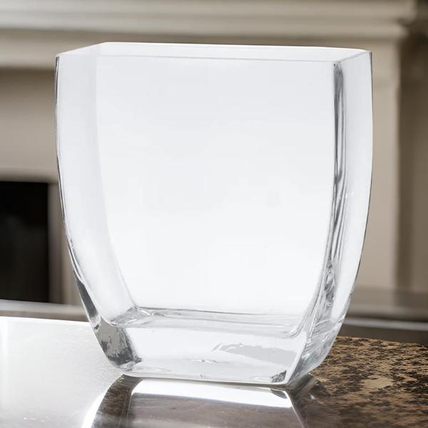 Imagem de VASO DECORATIVO EM VIDRO TRANSPARENTE -  21cm