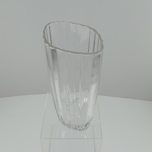 Imagem de VASO DECORATIVO ENFEITE CASA 24x15x10cm VIDRO TRANSPARENTE