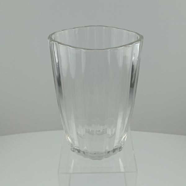 Imagem de VASO DECORATIVO ENFEITE CASA 24x15x10cm VIDRO TRANSPARENTE