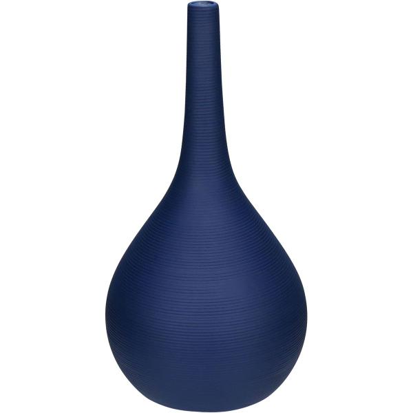 Imagem de VASO DECORATIVO ENFEITE CASA GARRAFA HOME&CO CERÂMICA 29x15x15cm AZUL NAVY