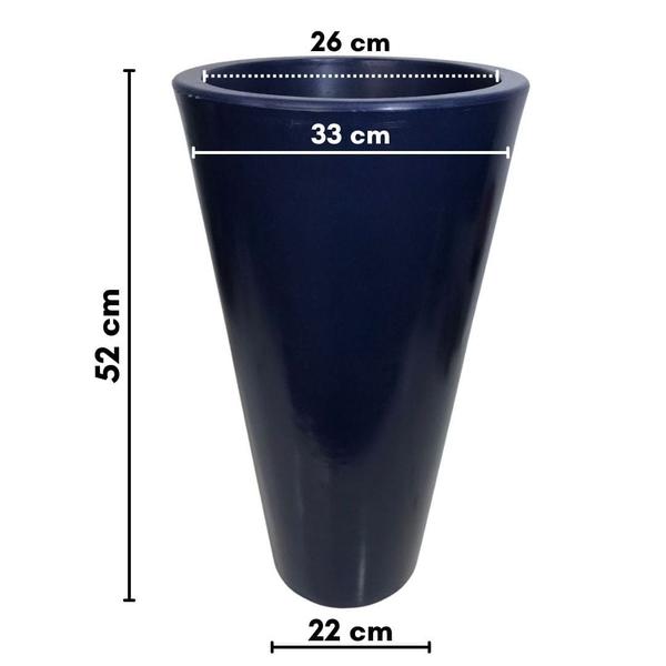 Imagem de Vaso Decorativo Fino Com Brilho De Polietileno Para Plantas E Flores 52x26