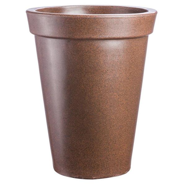 Imagem de Vaso Decorativo para Plantas Cônico com Borda Atenas 45 Café