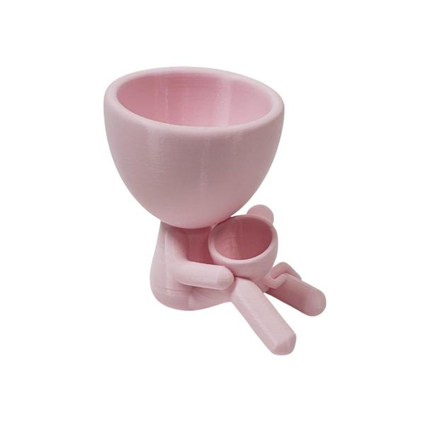 Imagem de Vaso Decorativo Para Suculentas Dia das Mães Com Bebê e Mamadeira