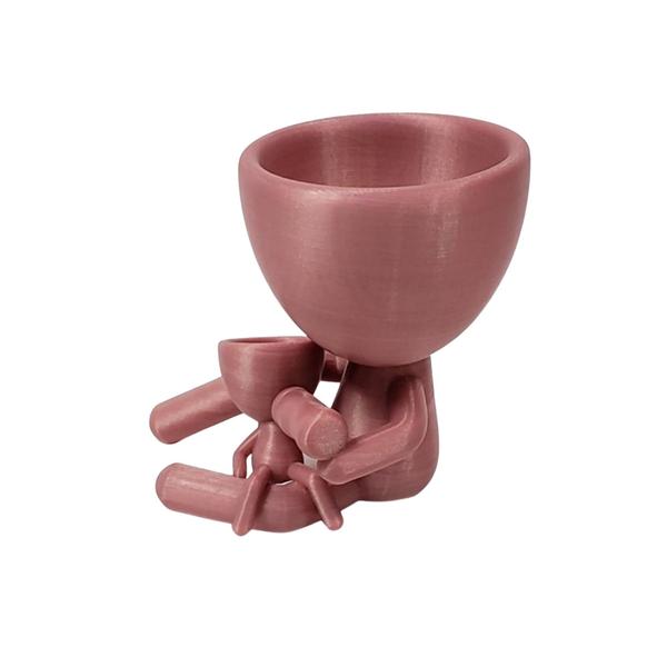 Imagem de Vaso Decorativo Para Suculentas Dia das Mães Com Bebê e Mamadeira