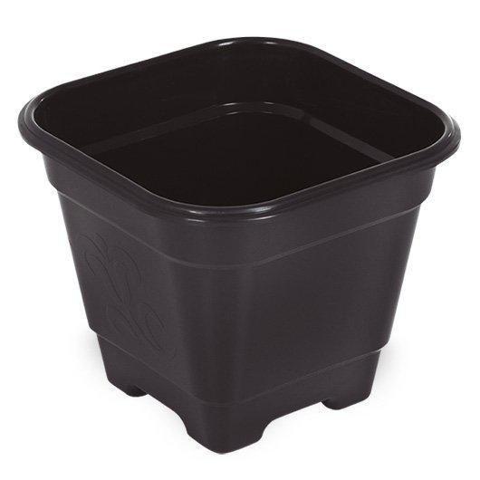 Imagem de Vaso Decorativo Quadrado Médio Para Planta Preto Arqplast