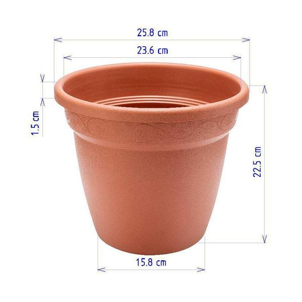 Imagem de Vaso Desli Vicenza Marrom - 26cm